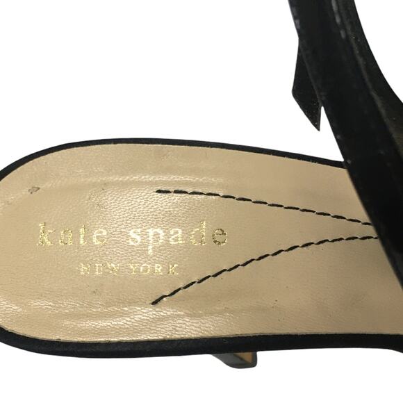 Kate Spade Heels Slingback Black Open Toe Stiletto Women's 9 High Heel Shoe - Picture 3 of 15